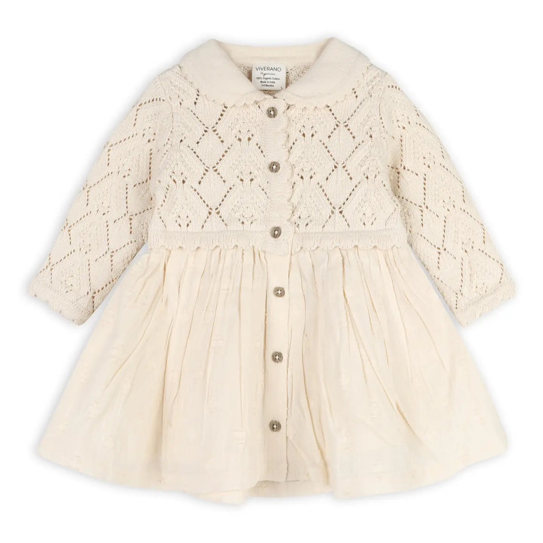 PHOEBE POINTELLE KNIT SWEATER DRESS