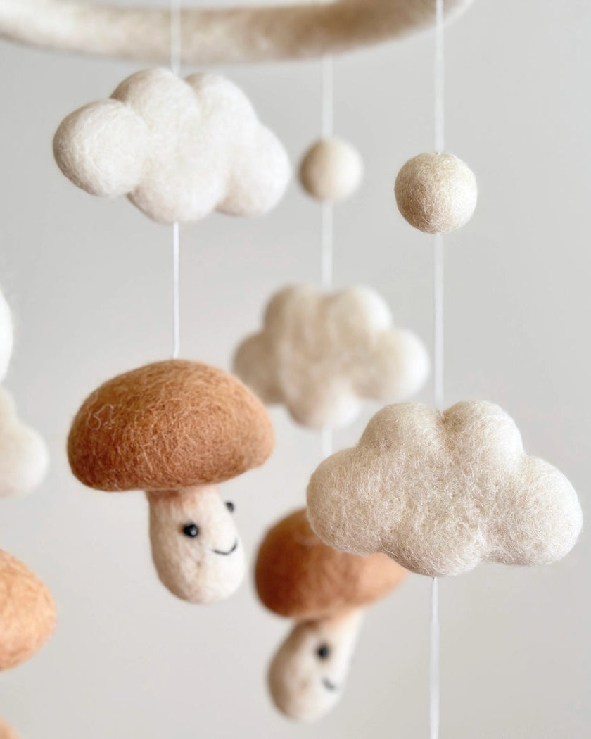 MUSHROOM BABY MOBILE