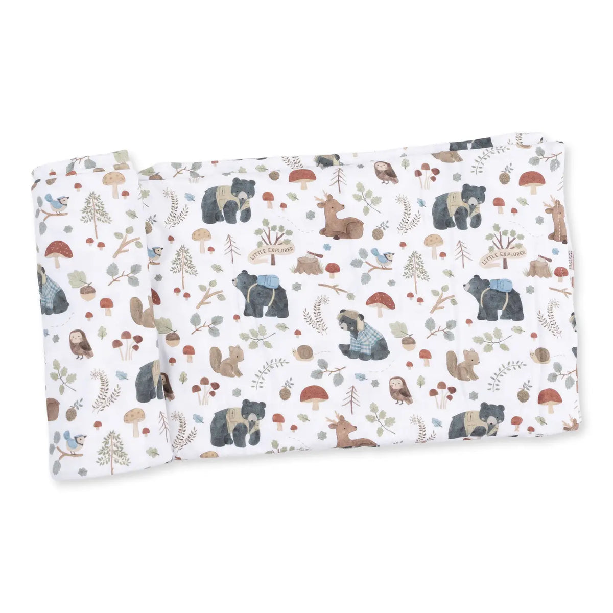 SWADDLE BLANKET - GREEN SOUTHERN WOODLAND