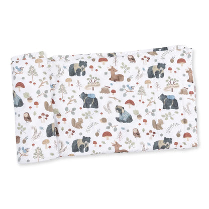 SWADDLE BLANKET - GREEN SOUTHERN WOODLAND
