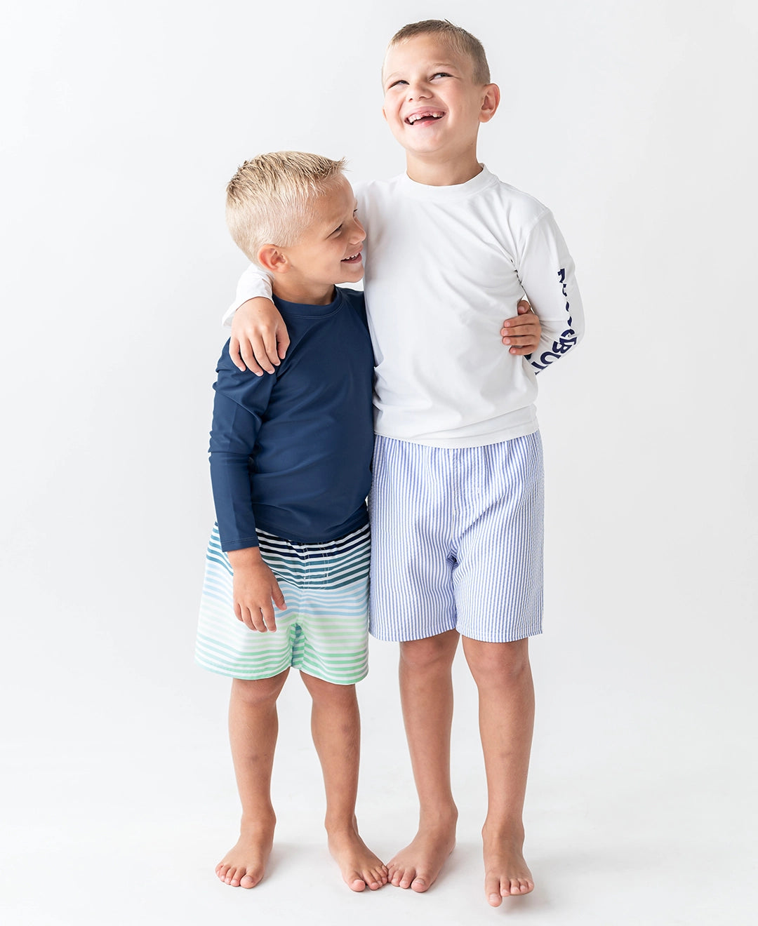 PERIWINKLE SEERSUCKER SWIM TRUNKS