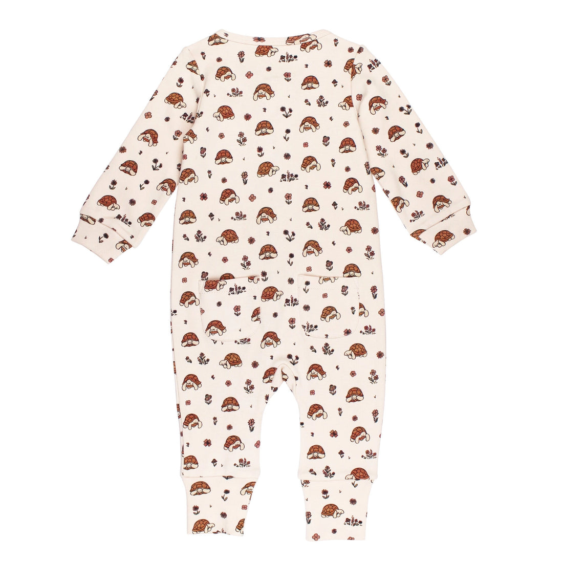 ORGANIC ZIPPER ROMPER - TINY TORTOISE
