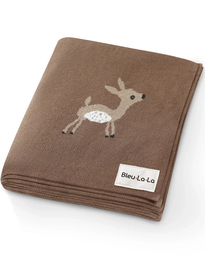 MOCHA DEER - 100% COTTON SWADDLE BLANKET