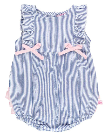 BLUE PINAFORE RUFFLE BUBBLE