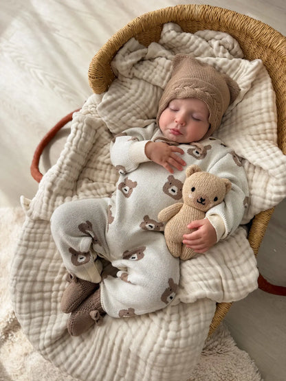 LITTLE BEAR JACQUARD JUMPSUIT