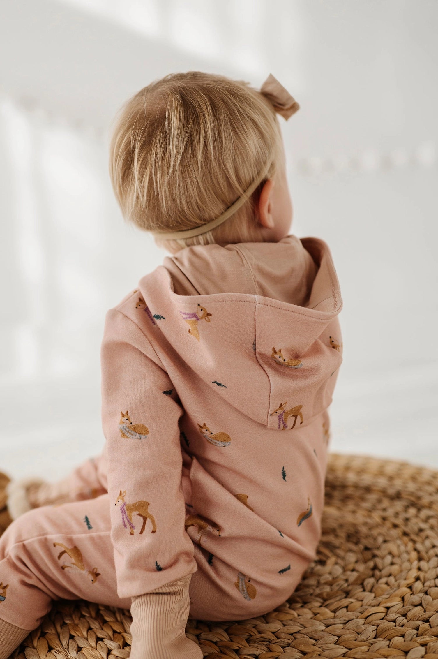 TERRY ZIP ROMPER - FAWN