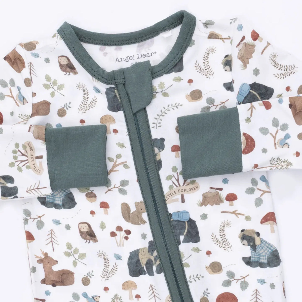 CONVERTIBLE ROMPER - GREEN SOUTHERN WOODLAND
