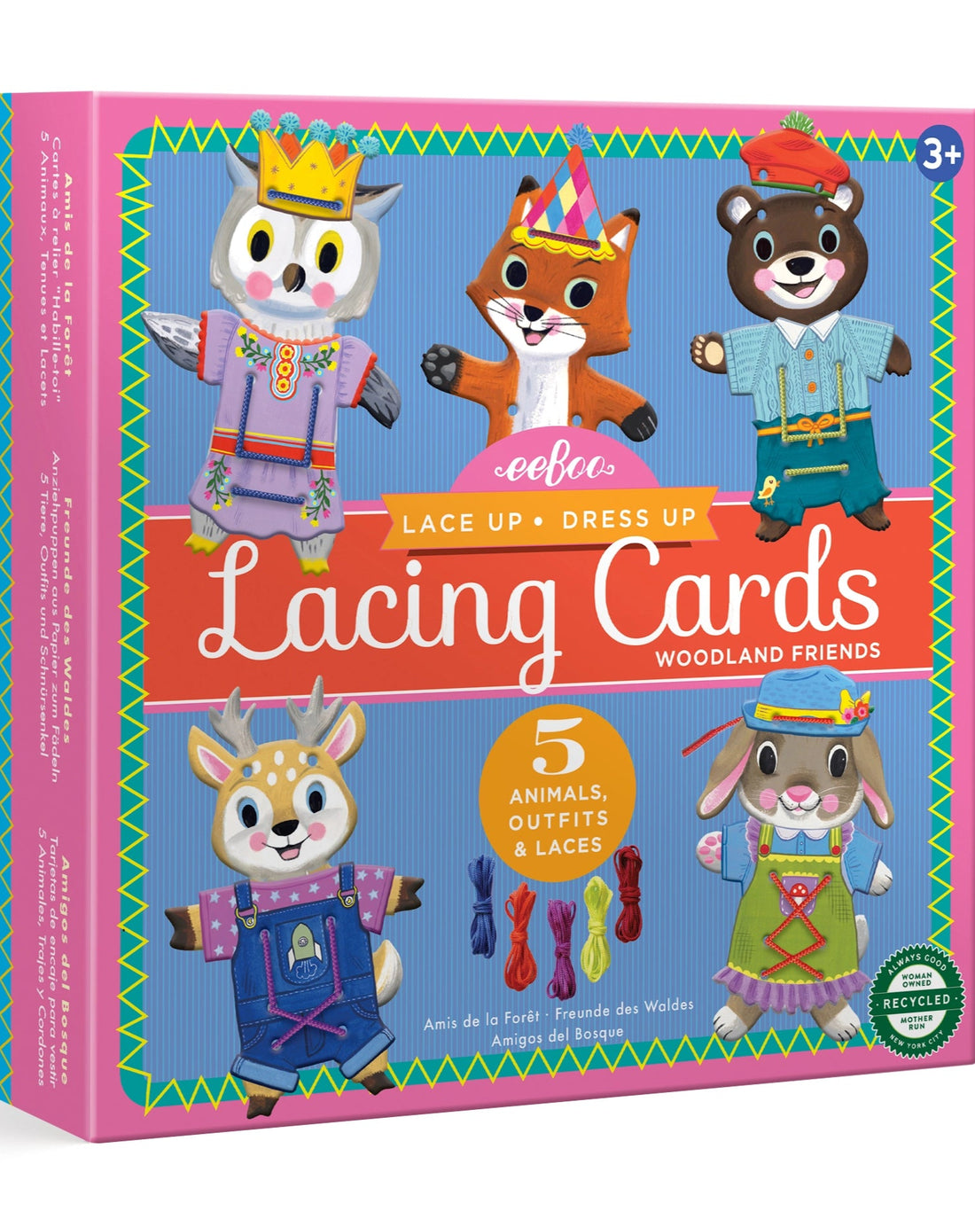 WOODLAND FRIENDS DRESS UP LACING CARDS