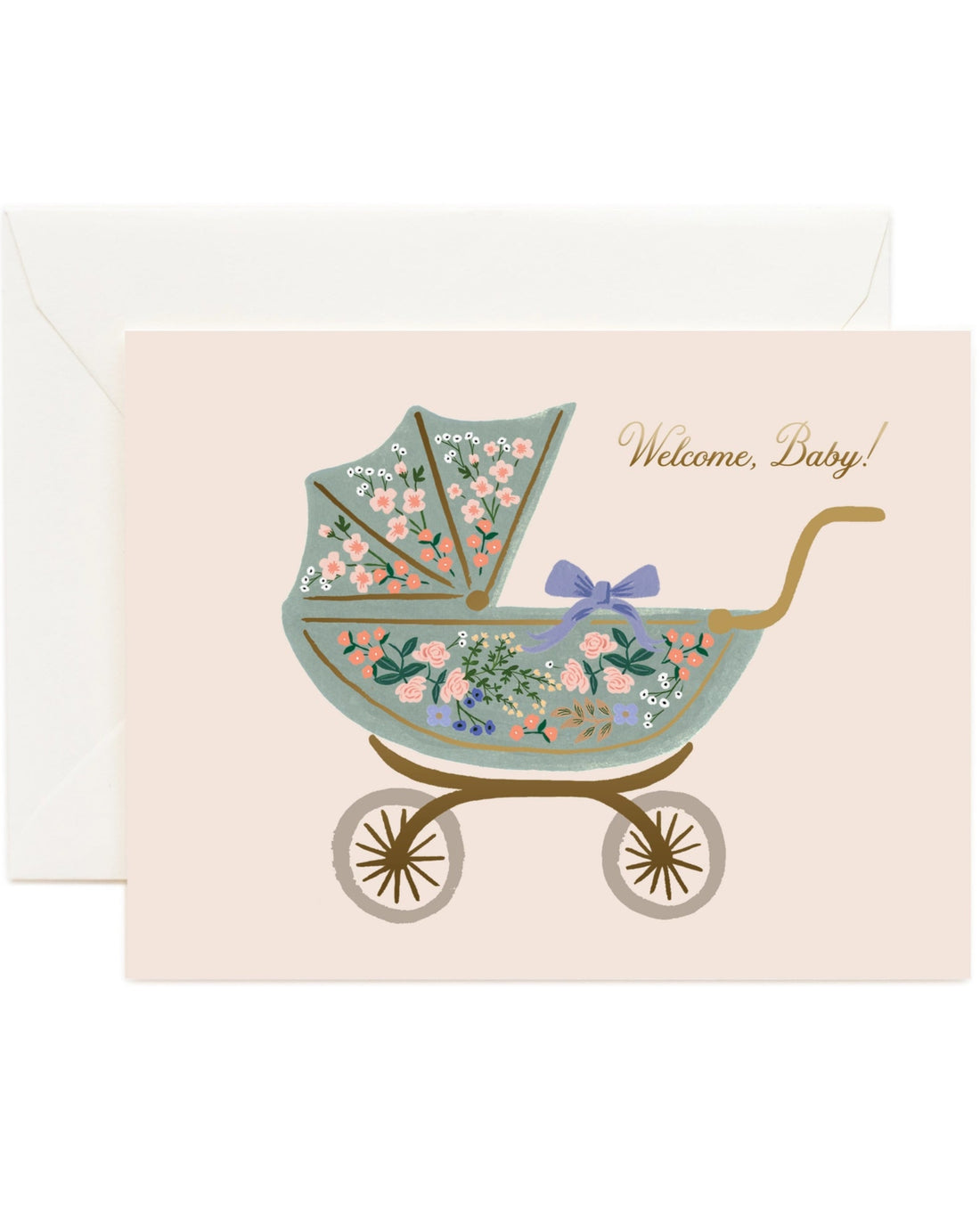 FLORAL PRAM - CARD