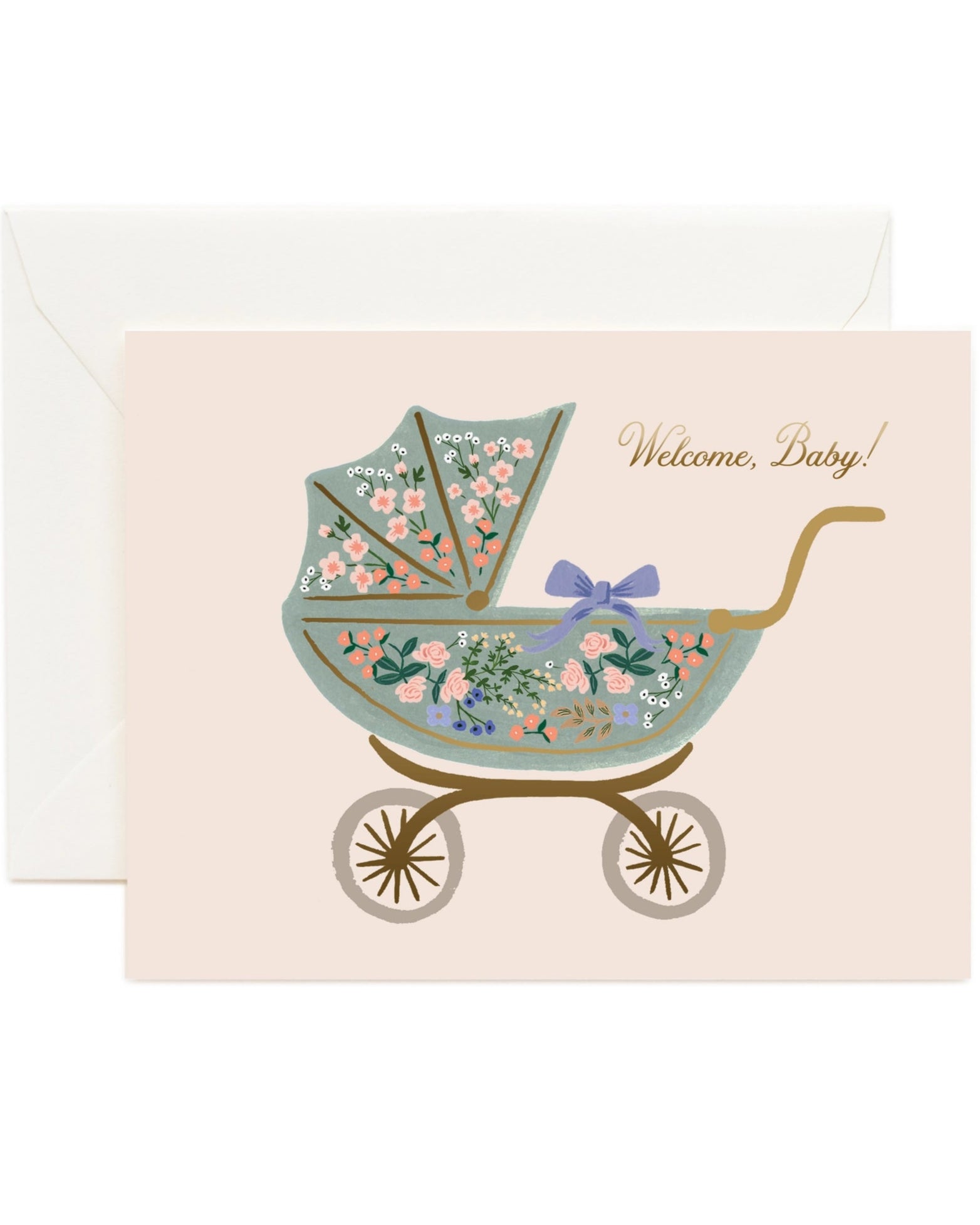 FLORAL PRAM - CARD