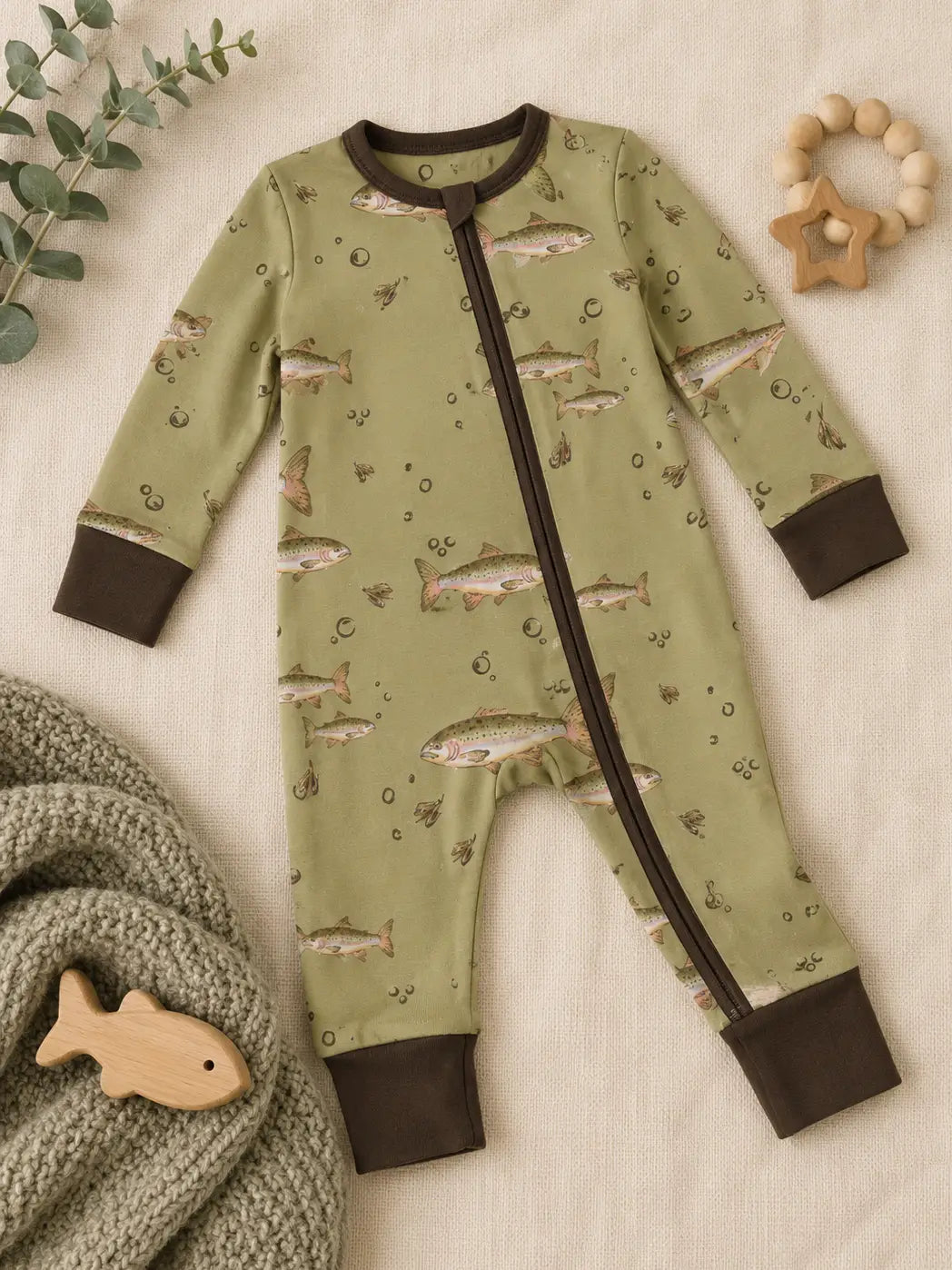 UP NORTH TROUT BAMBOO ONE PIECE