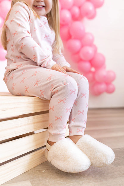 BLUSHING BOWS PJ SET