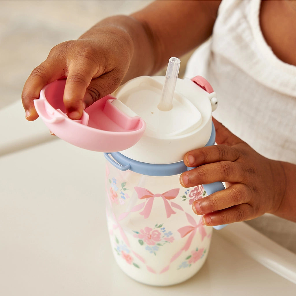 ITZY SIPS STRAW CUP - RIBBONS + ROSES