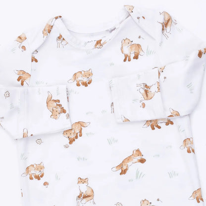 LITTLE EXPLORER FOX - GOWN + KNOTTED HAT