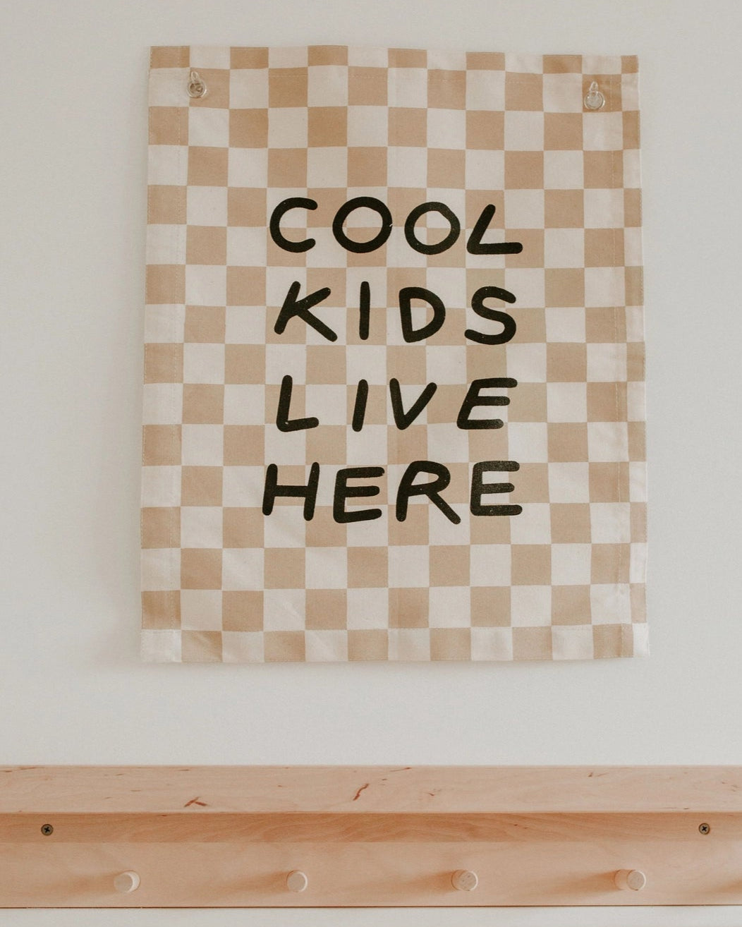 COOL KIDS LIVE HERE - CHECKERED BANNER