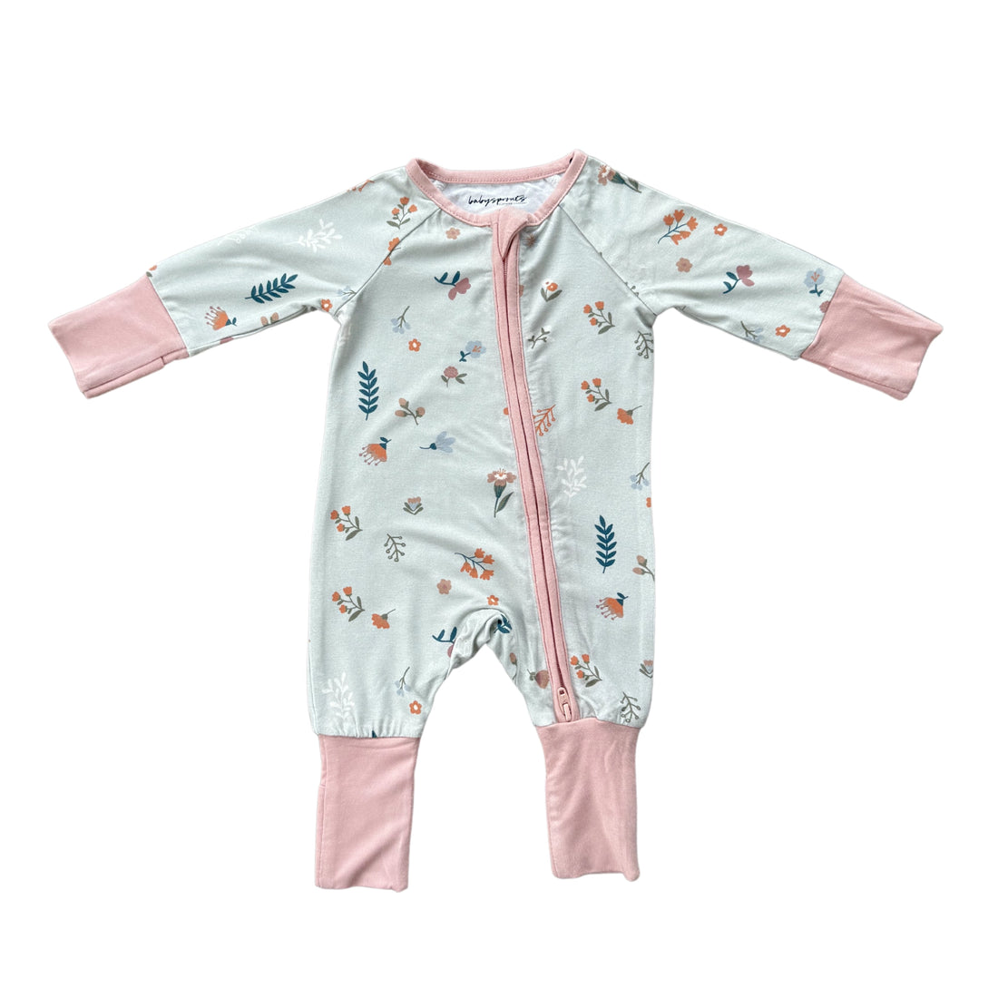 BAMBOO ZIP ROMPER - BOTANICAL