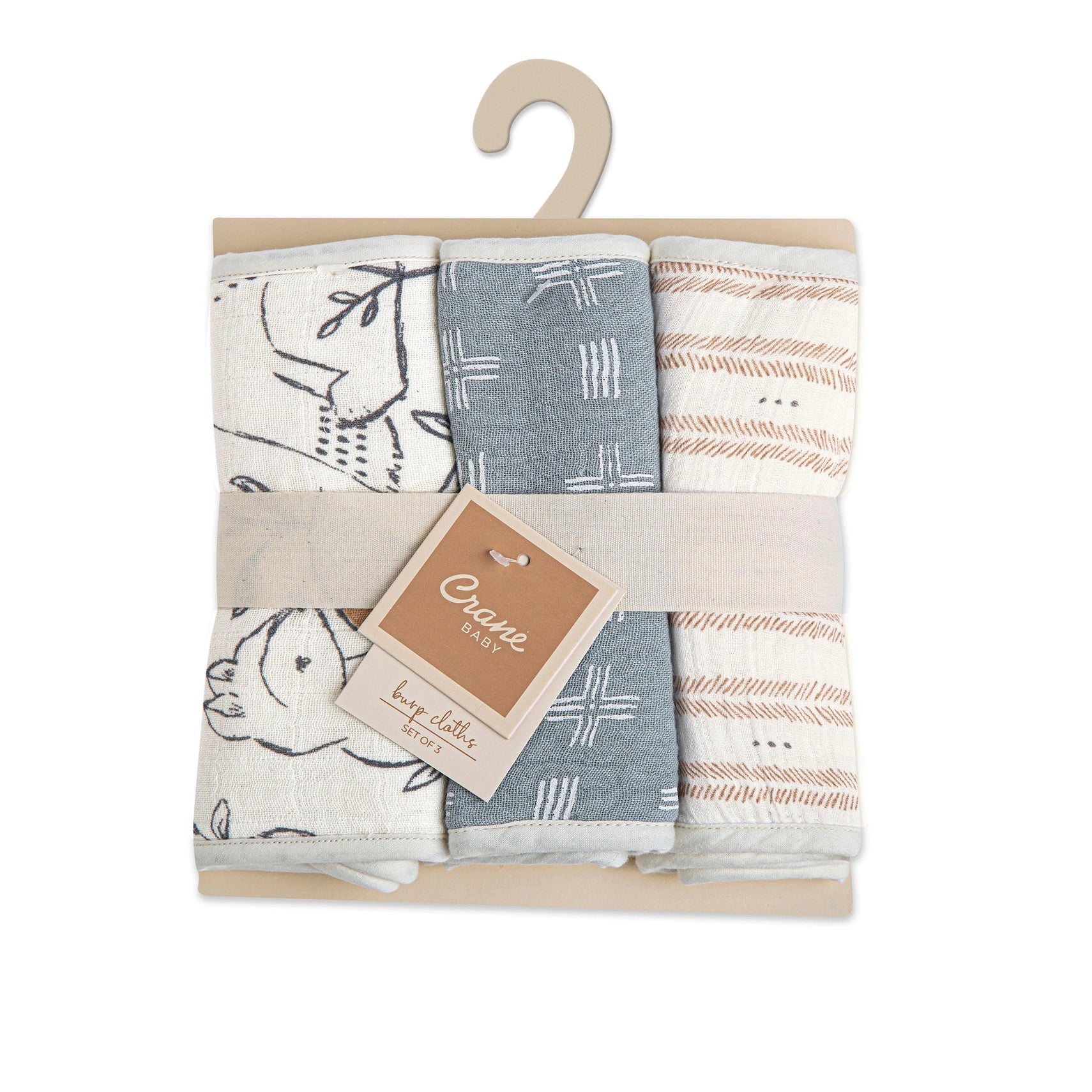 EZRA 3 PC. BURP CLOTHS