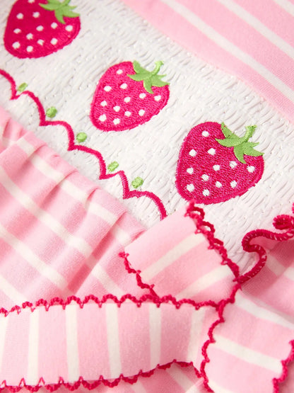 STRAWBERRY STRIPE ROMPER