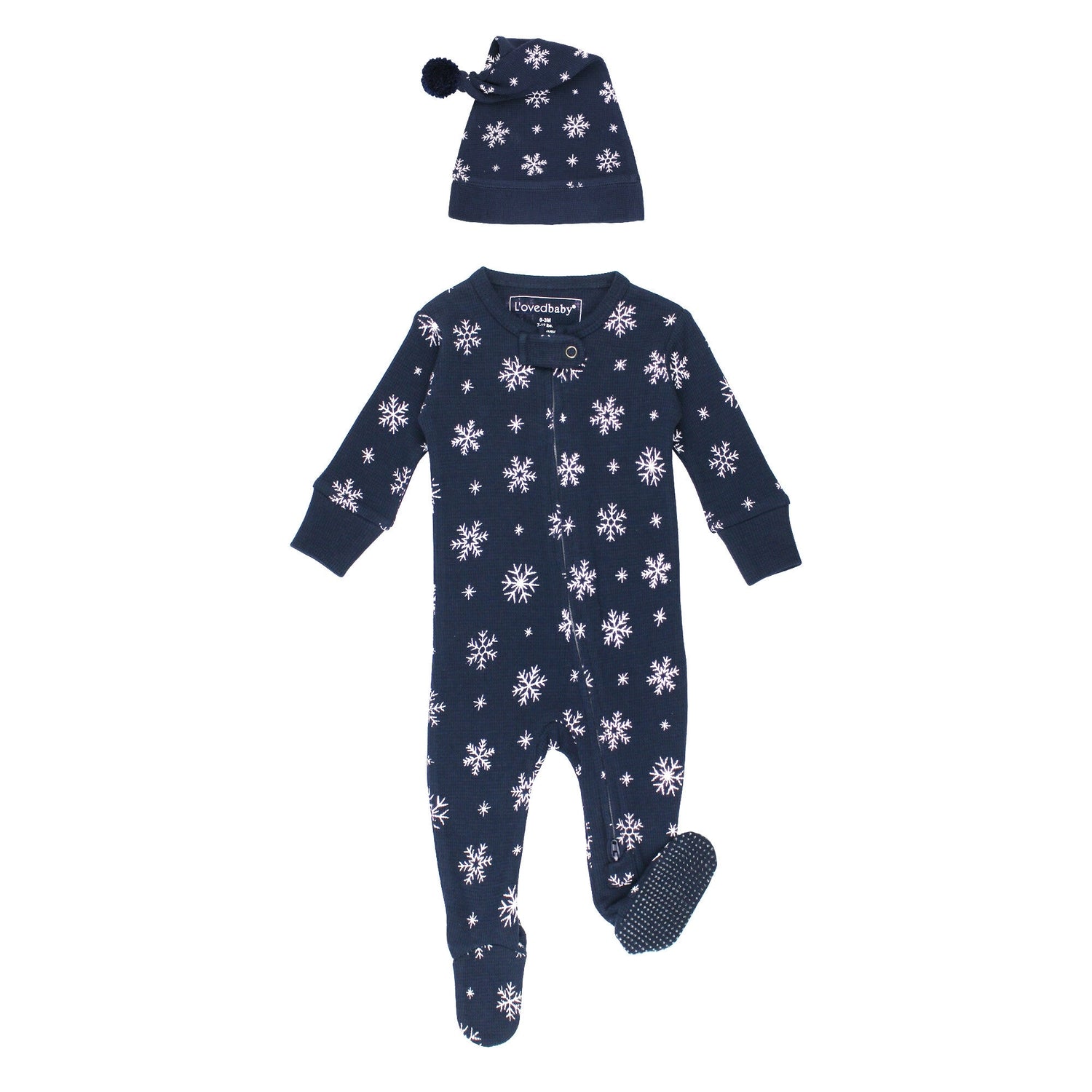 HOLIDAY ZIPPER FOOTIE SET - SNOWY NIGHT