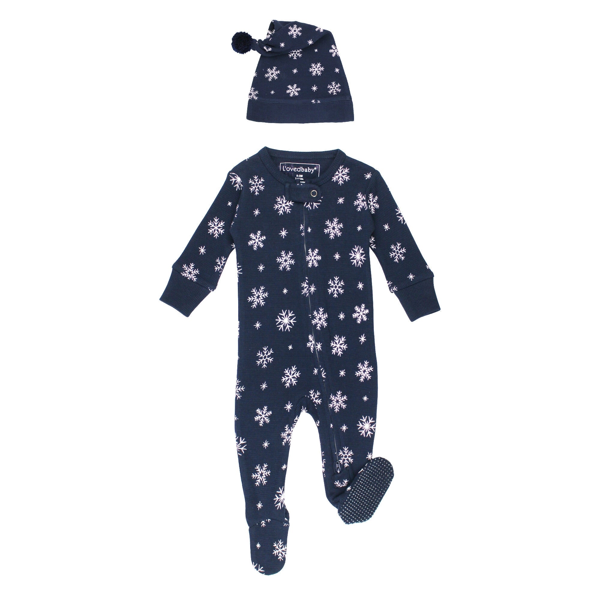 HOLIDAY ZIPPER FOOTIE SET - SNOWY NIGHT