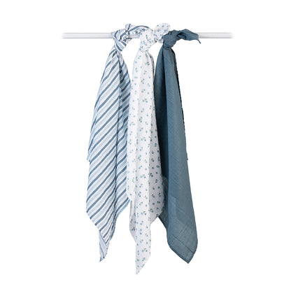 BLUEBERRIES MUSLIN RECEIVING BLANKET - 3 PACK