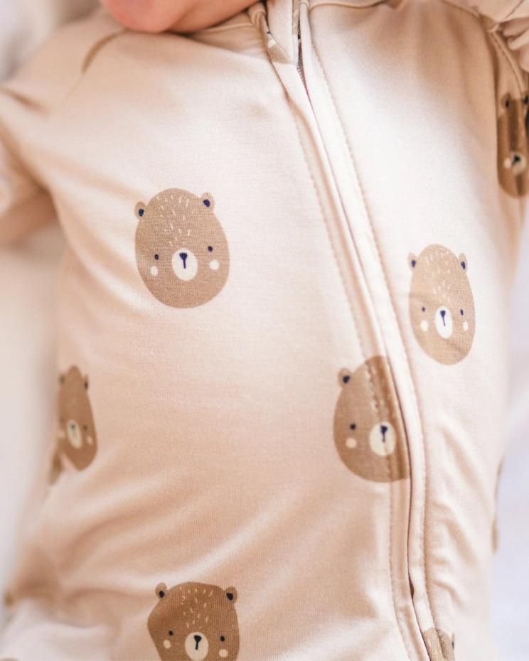 TEDDY ZIP ROMPER - BAMBOO