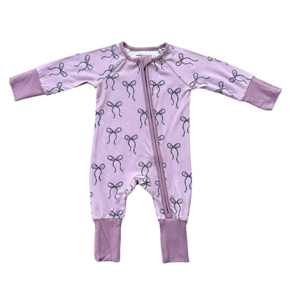 BOW LONG SLEEVE ROMPER