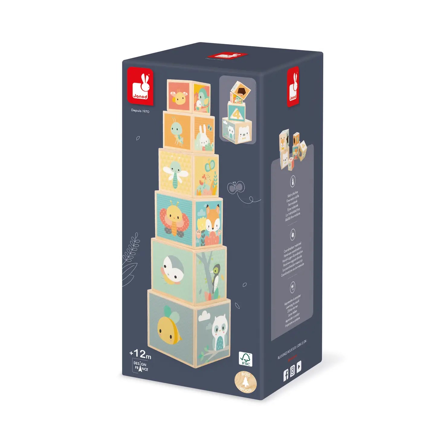 WOODEN STACKING PYRAMID