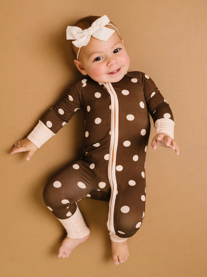 ESPRESSO POLKADOT BAMBOO SLEEPER
