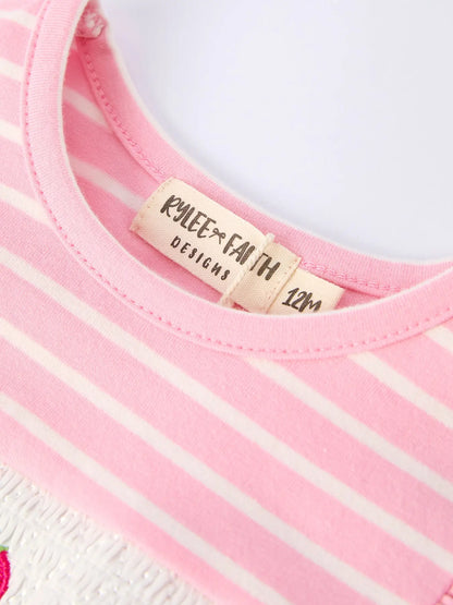 STRAWBERRY STRIPE ROMPER