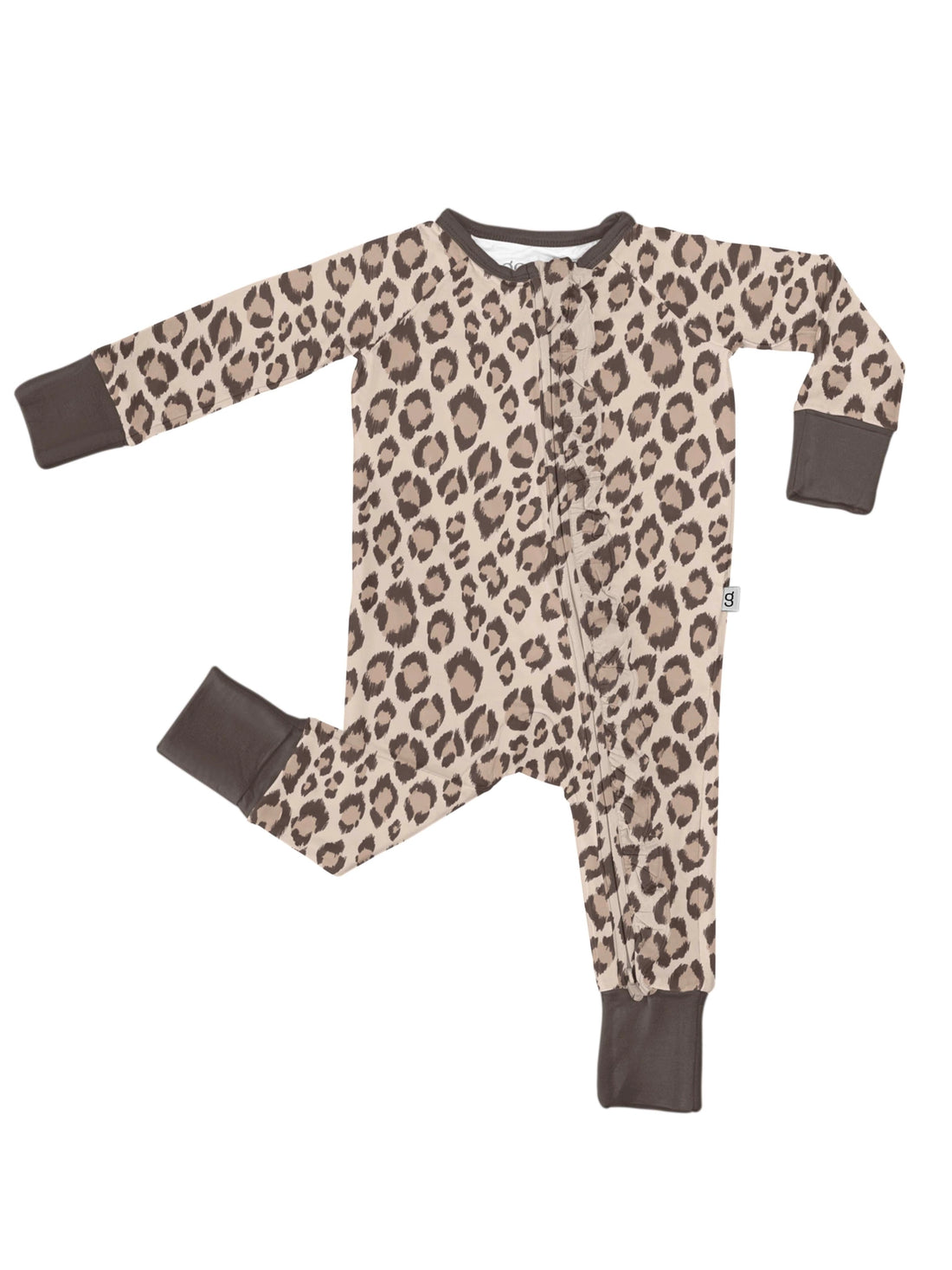 CLASSIC LEOPARD CONVERTIBLE ZIP ONESIE