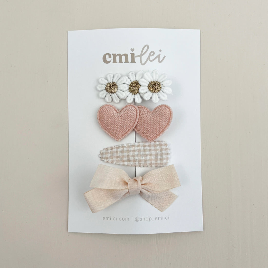 FLORAL LOVE HAIR CLIP SET