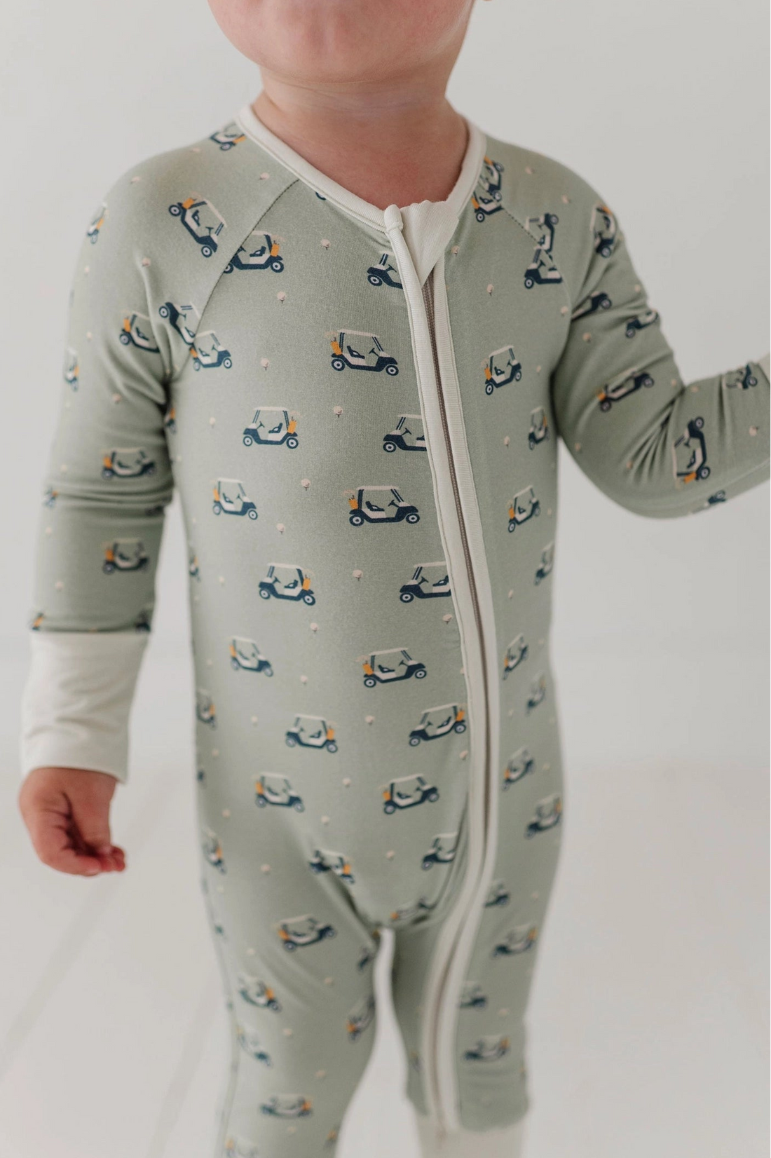 GOLF CART LONG SLEEVE ZIP ROMPER