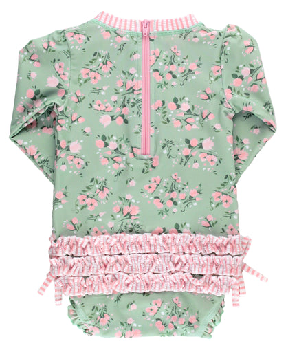 TEA ROSES LONG SLEEVE RASH GUARD
