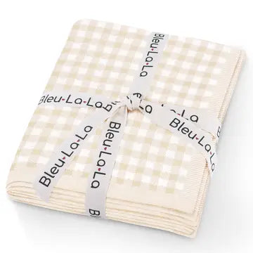 PLAID 100% COTTON RECEIVING BABY BLANKET