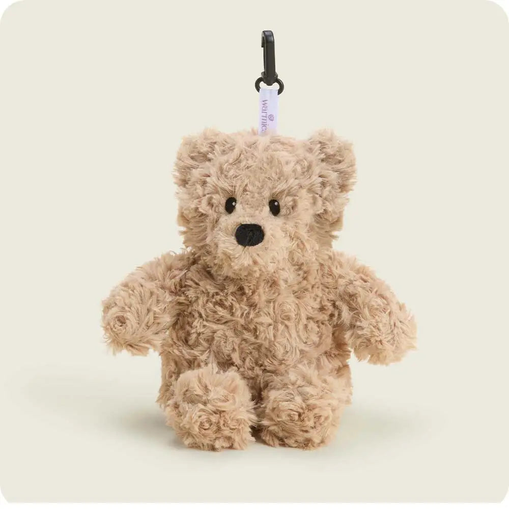 BROWN CURLY BEAR BAG CHARM