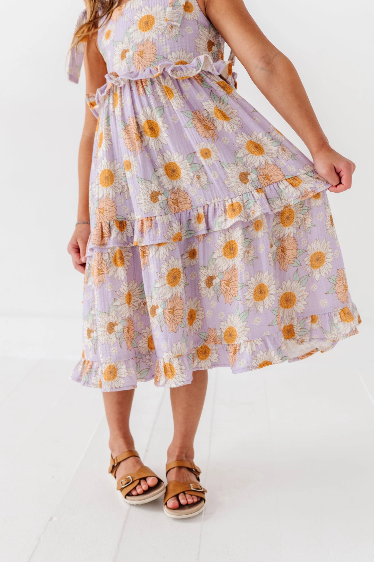 SUNFLOWER STRAPPY DRESS