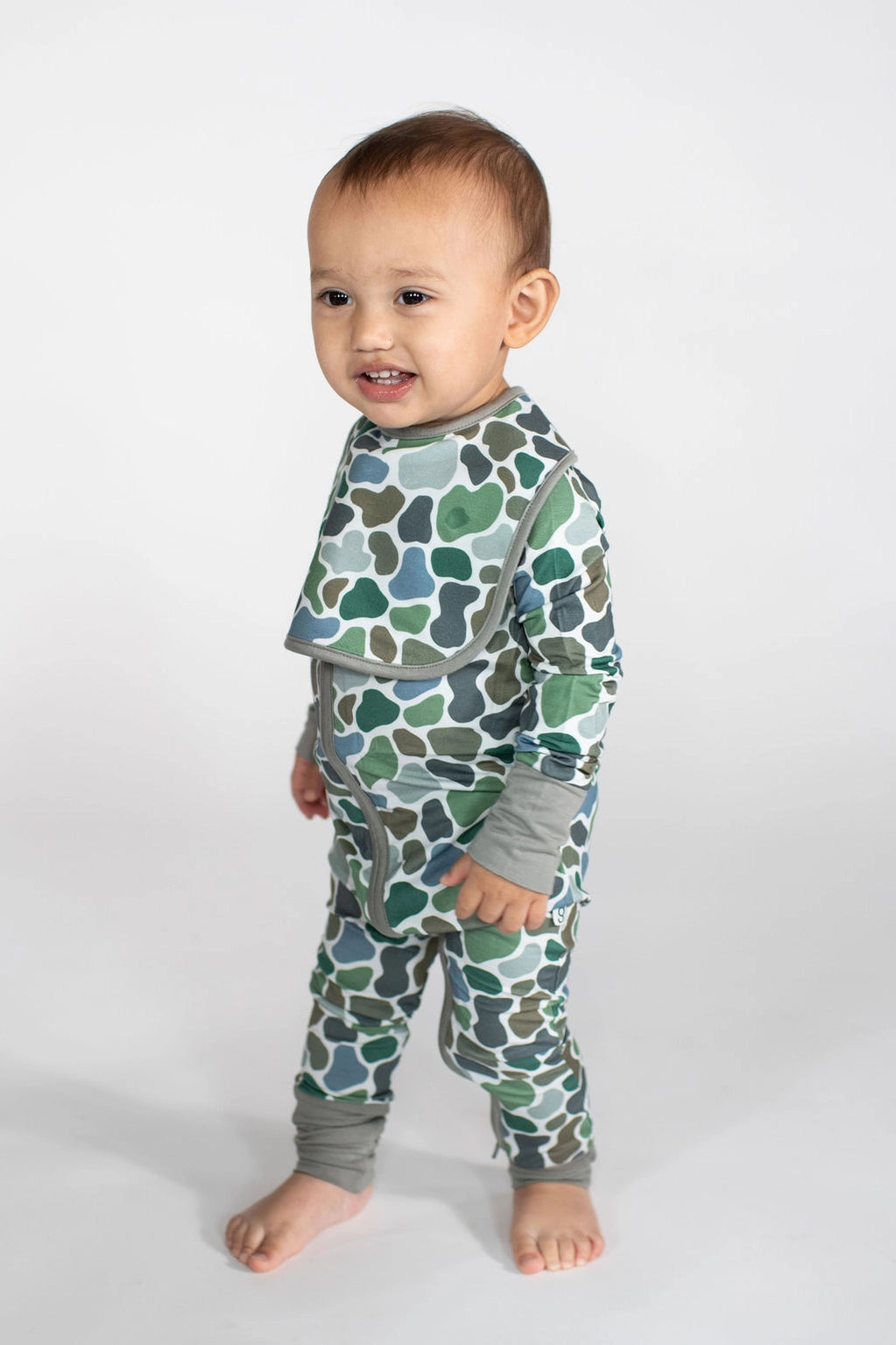 PEBBLE CAMO ZIP CONVERTIBLE ROMPER