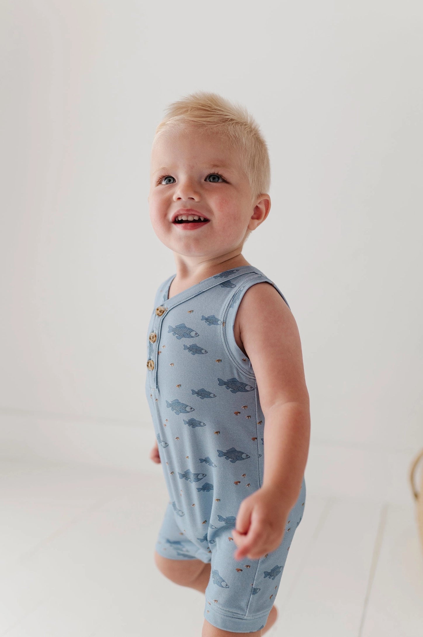FISH SLEEVELESS ROMPER