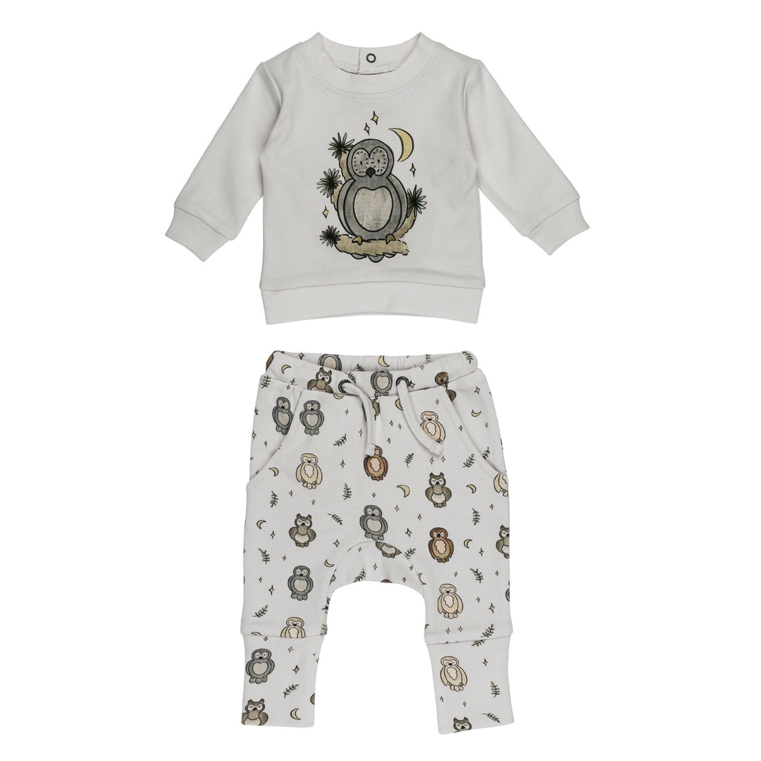 ORGANIC SWEATSET - OWL HOO?