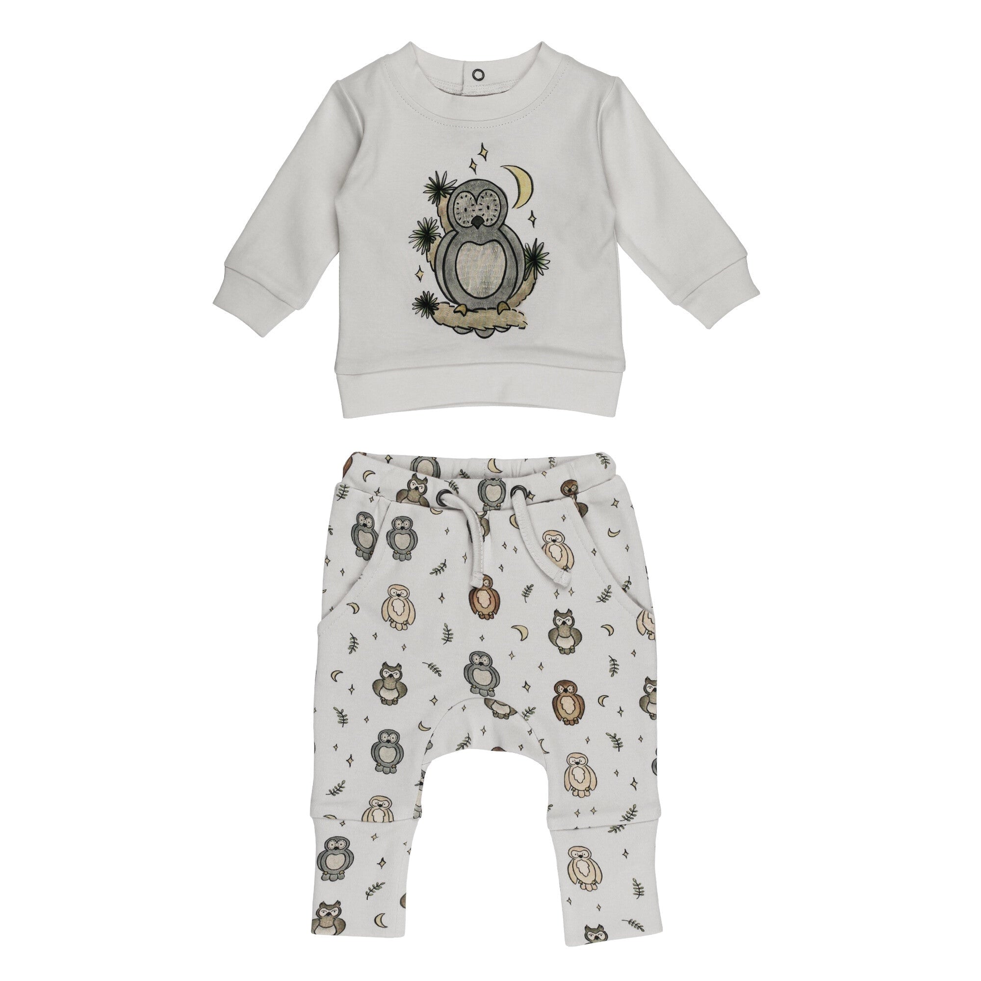 ORGANIC SWEATSET - OWL HOO?