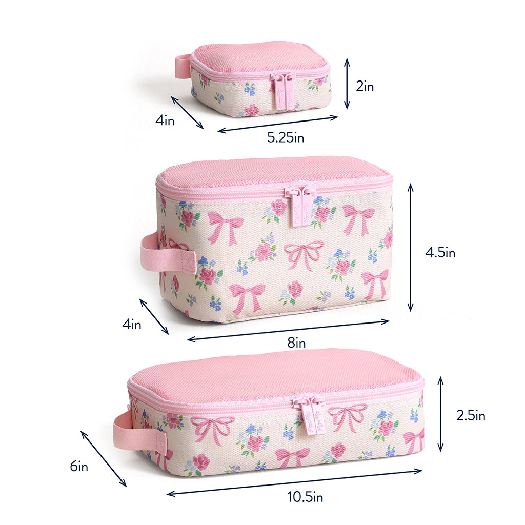 PACK LIKE A BOSS PACKING CUBES - RIBBONS + ROSES