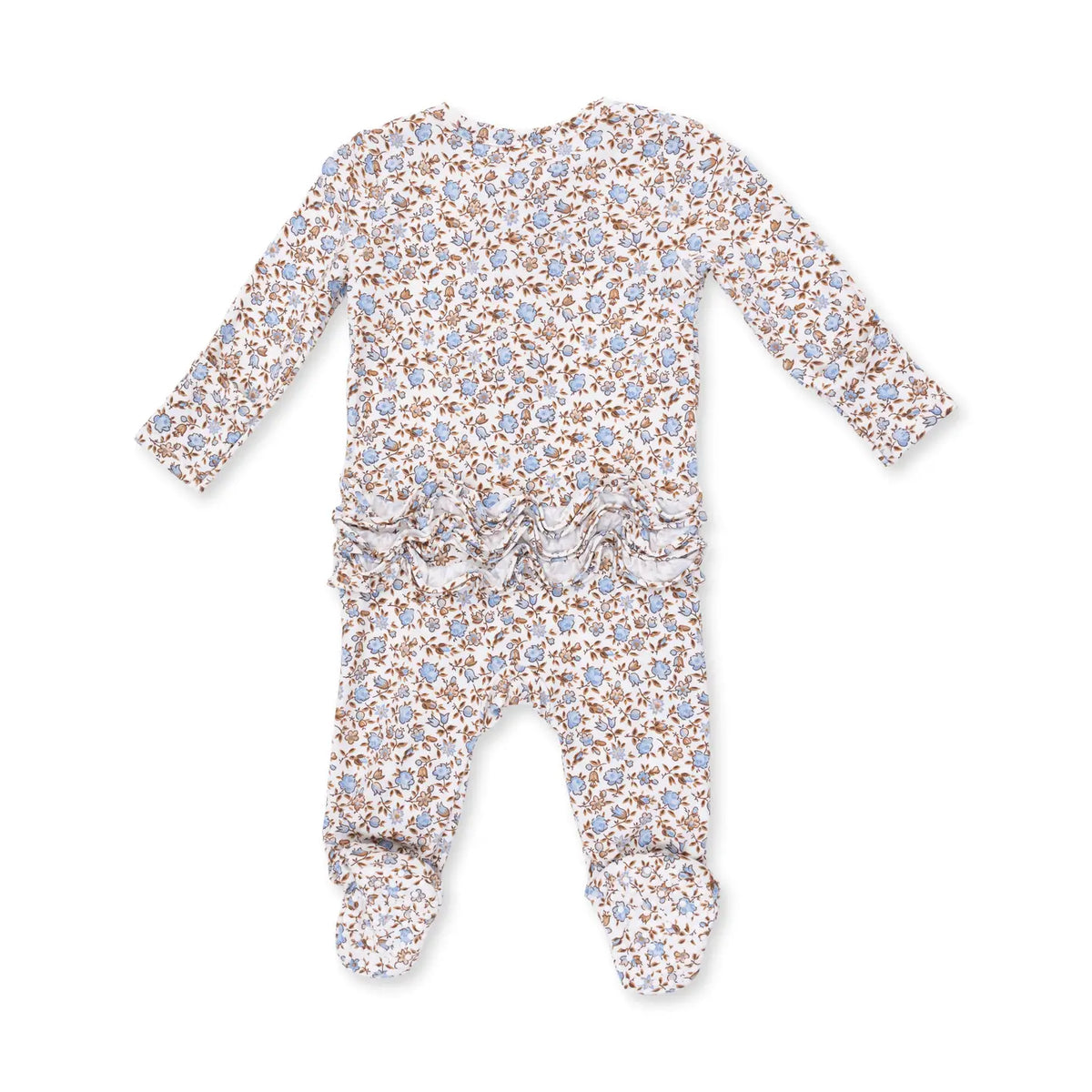 2 WAY RUFFLE ZIPPER FOOTIE - HAZEL FLORAL