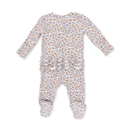 2 WAY RUFFLE ZIPPER FOOTIE - HAZEL FLORAL