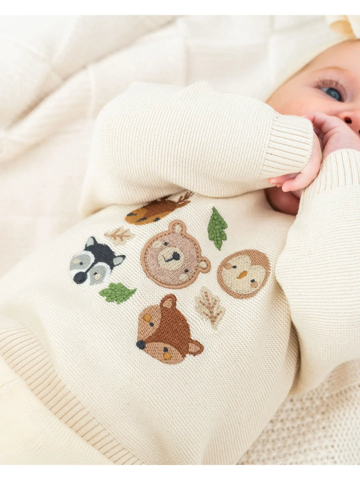 WOODLAND ANIMALS KNIT PULLOVER SWEATER