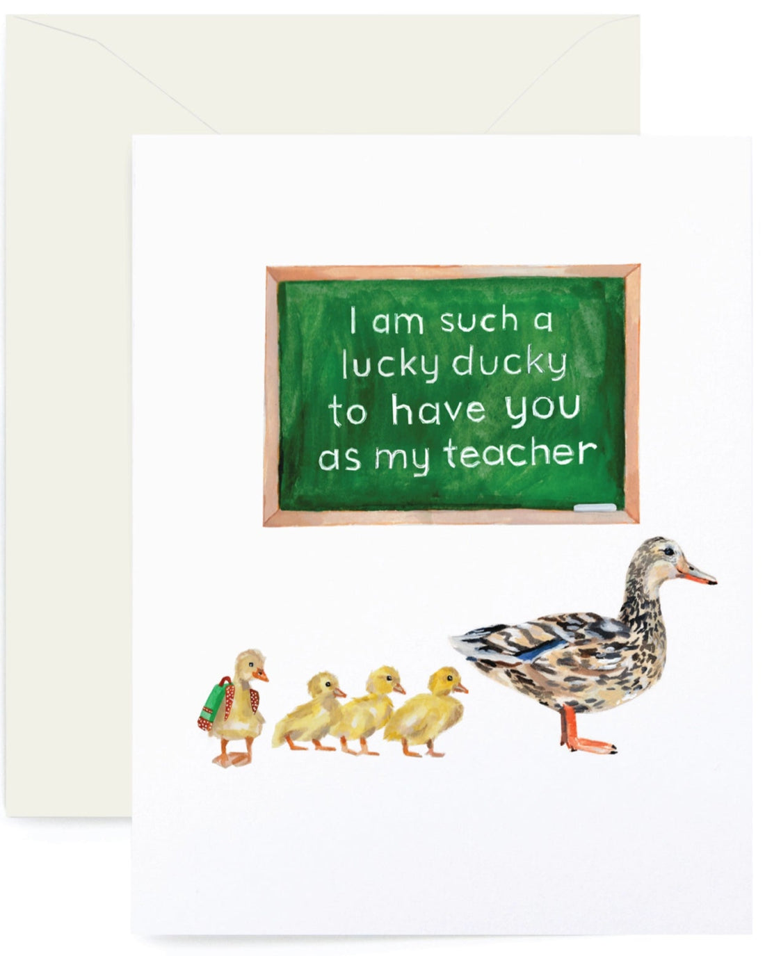 LUCKY DUCKY TEACHER - CARD