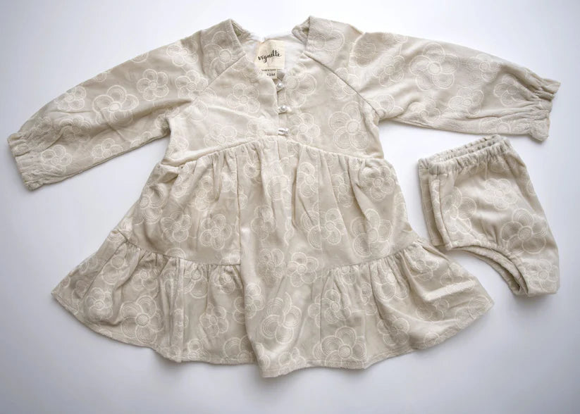 JUNIPER DRESS - EMBROIDERED CREAM